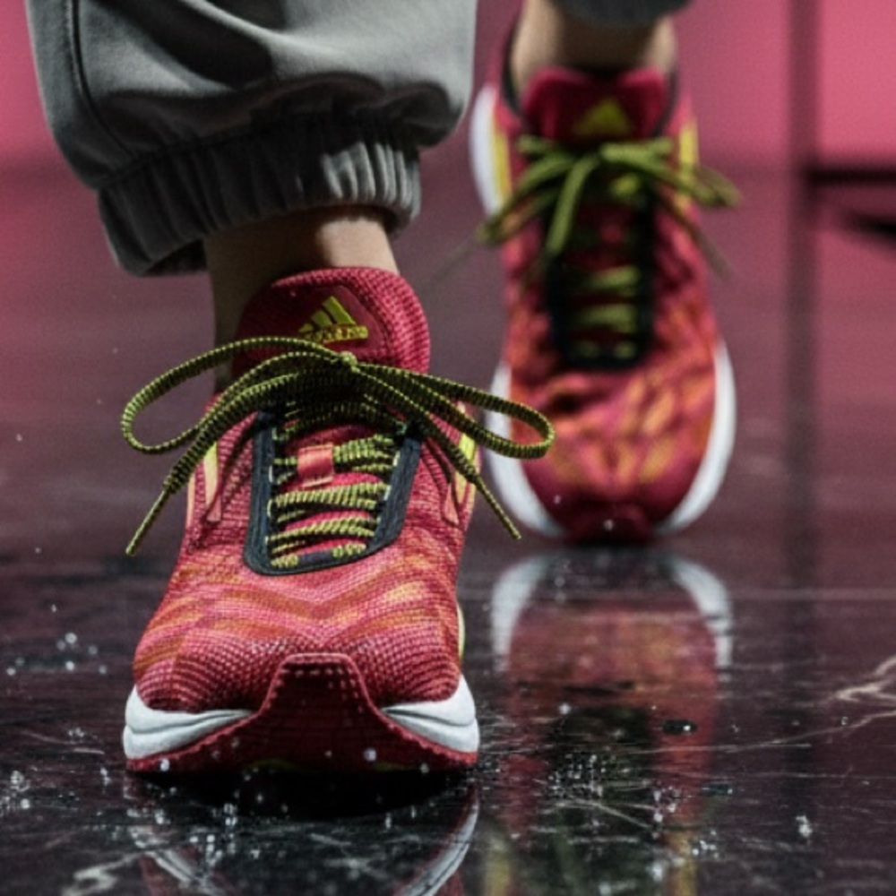 Athletic Adidas Red Yellow Litestrike Adiprene Running‎ Shoes Size 8.5
